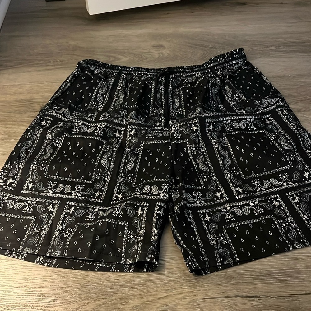 Black-and-white shorts